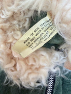 Vintage 1970s Green Sheepskin Afghan Penny Lane Coat