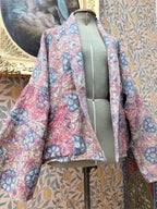 Vintage Cotton Bell Sleeve Kantha Jacket | Woodstock #2