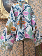 Vintage Cotton Bell Sleeve Kantha Jacket | Woodstock #5