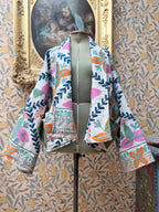 Vintage Cotton Bell Sleeve Kantha Jacket | Woodstock #5