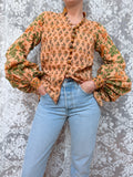 SAMPLE SALE: The Sunflower Jasmine Blouse | Traditionally Made and Hand Block Printed