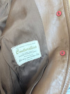 Vintage 1970s Made in England Brown Leather Jacket