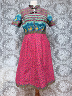 Vintage 1970s Chateau D’Este Fruit Print Cotton Dress