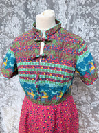 Vintage 1970s Chateau D’Este Fruit Print Cotton Dress