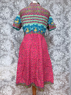 Vintage 1970s Chateau D’Este Fruit Print Cotton Dress