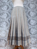Vintage Aquascutum Luxury Wool Pleated Check Skirt