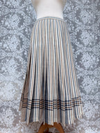 Vintage Aquascutum Luxury Wool Pleated Check Skirt