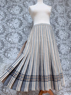 Vintage Aquascutum Luxury Wool Pleated Check Skirt