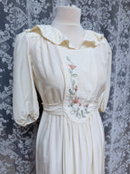 Vintage 1970s Anna Belinda Oxford Silk Wedding Dress
