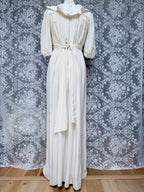 Vintage 1970s Anna Belinda Oxford Silk Wedding Dress