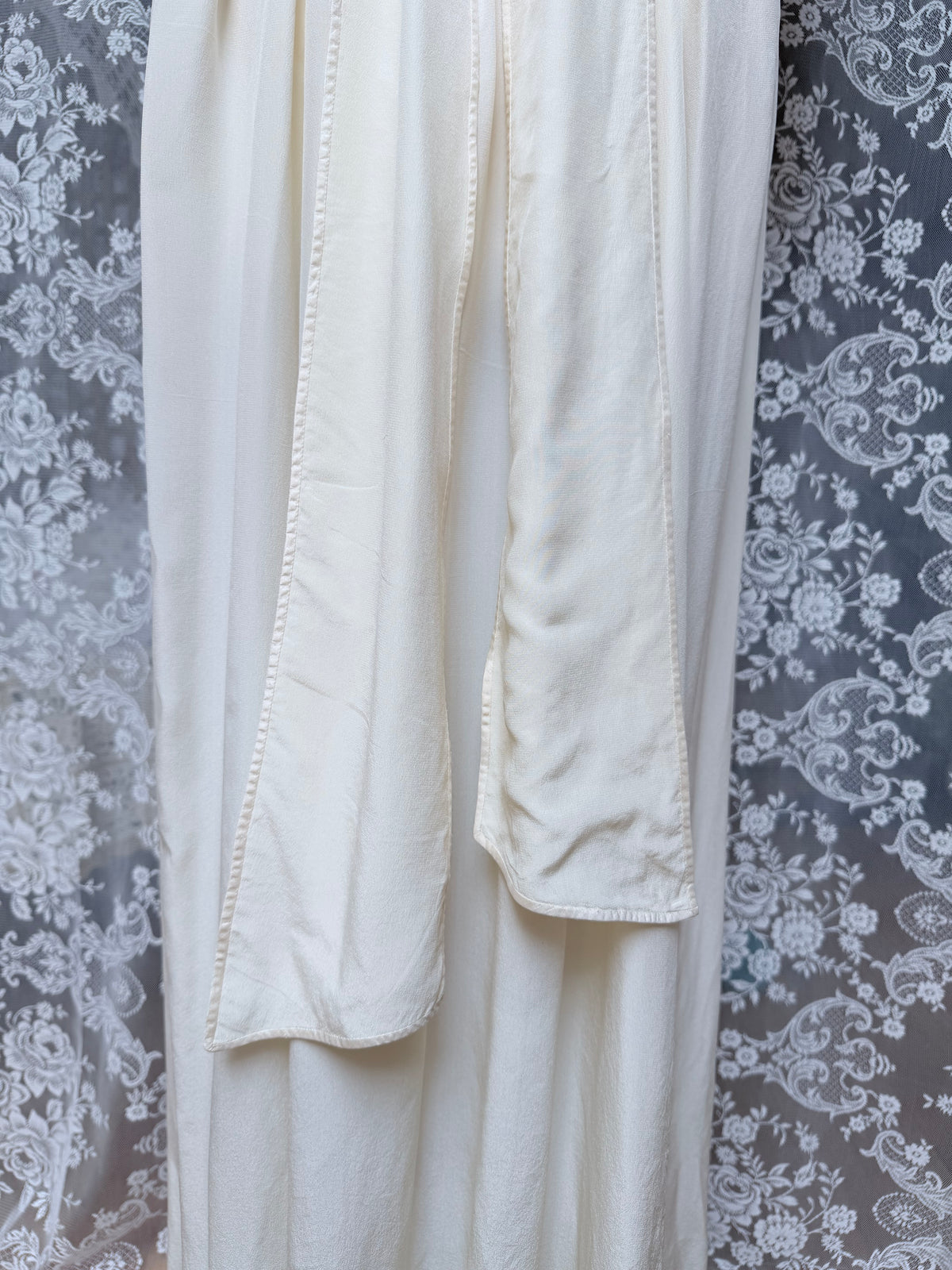Vintage 1970s Anna Belinda Oxford Silk Wedding Dress