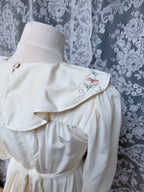 Vintage 1970s Anna Belinda Oxford Silk Wedding Dress