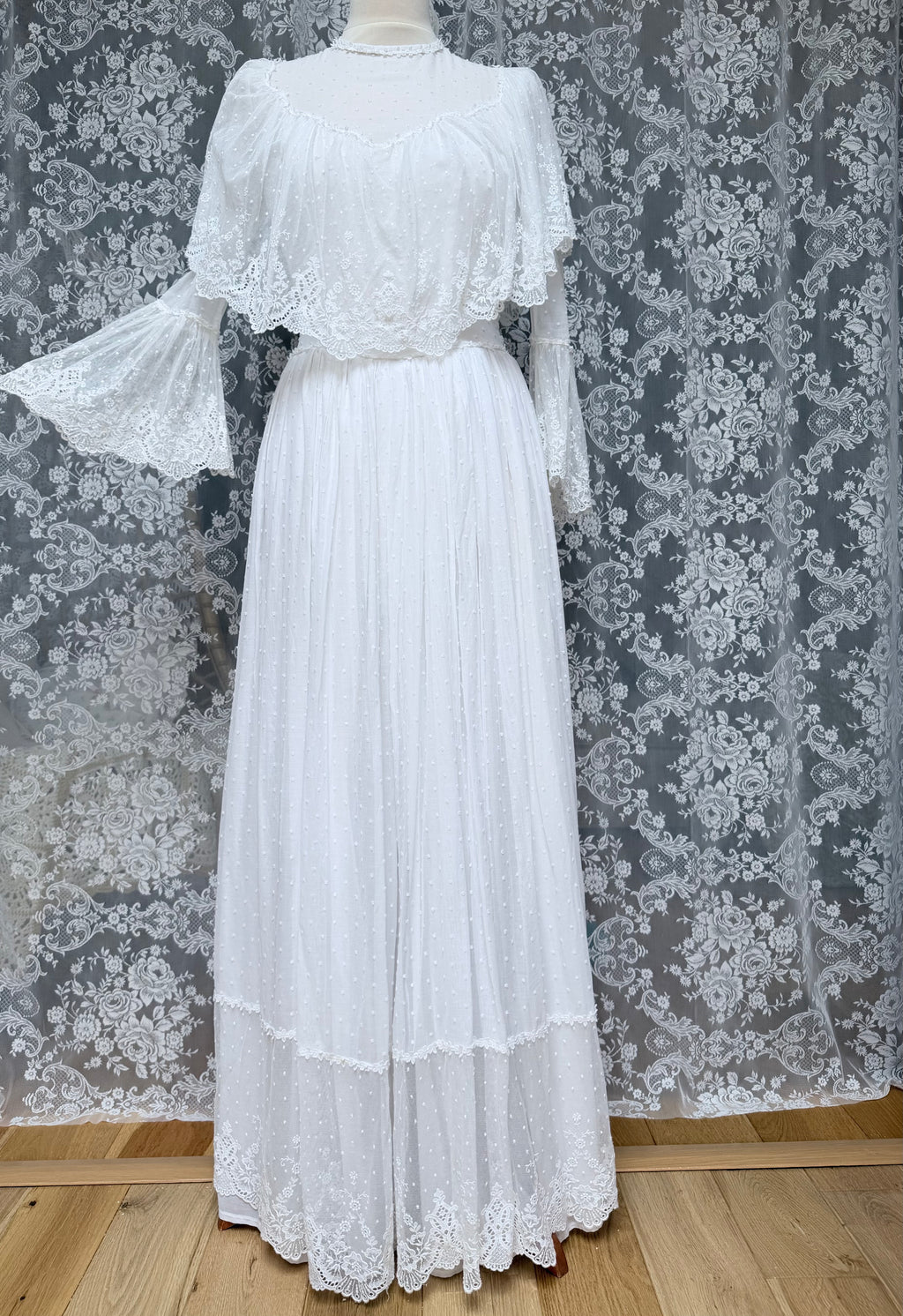 Very Rare 1970s Laura Ashley Boho Prairie Wedding Dress
