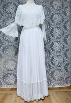 Very Rare 1970s Laura Ashley Boho Prairie Wedding Dress