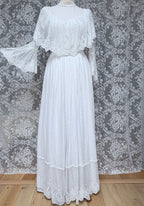 Very Rare 1970s Laura Ashley Boho Prairie Wedding Dress