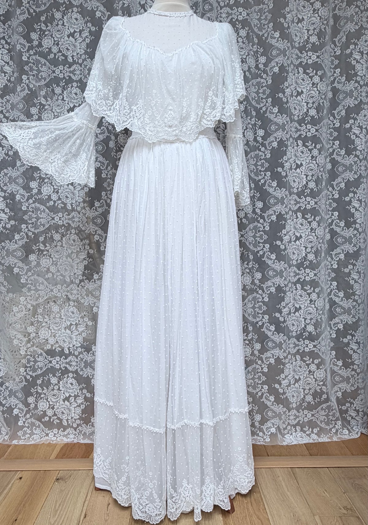 Very Rare 1970s Laura Ashley Boho Prairie Wedding Dress