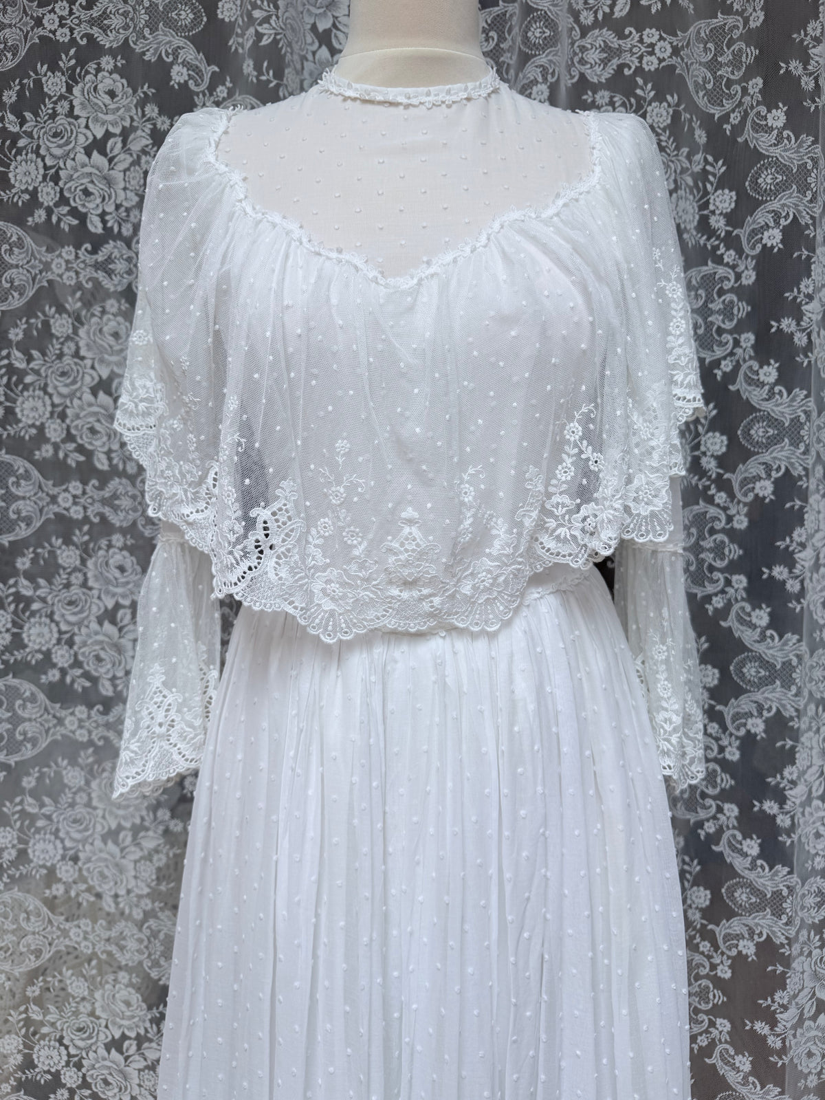 Very Rare 1970s Laura Ashley Boho Prairie Wedding Dress