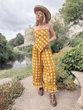 The Beatrice Bloomers in Mustard Yellow Gingham | Traditionally Made and Hand Block Printed