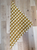 The Beatrice Top in Mustard Yellow Gingham | Traditionally Made and Hand Block Printed