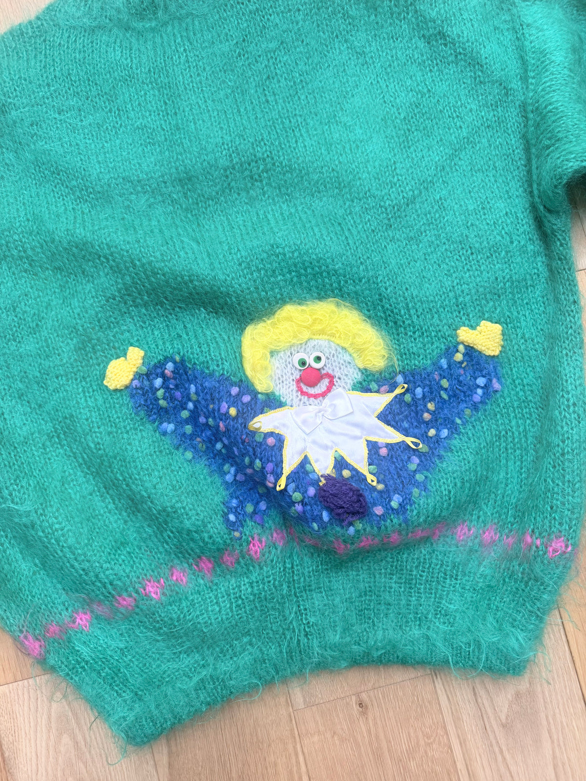 Vintage Designer Knitwear Jump to Jack Oversized Novelty Clown Jumper