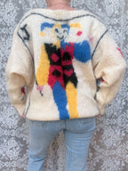 Vintage 1990s–1980s Hand-Knitted Mohair Novelty Playing Card Joker Jumper | Selina Knitwear