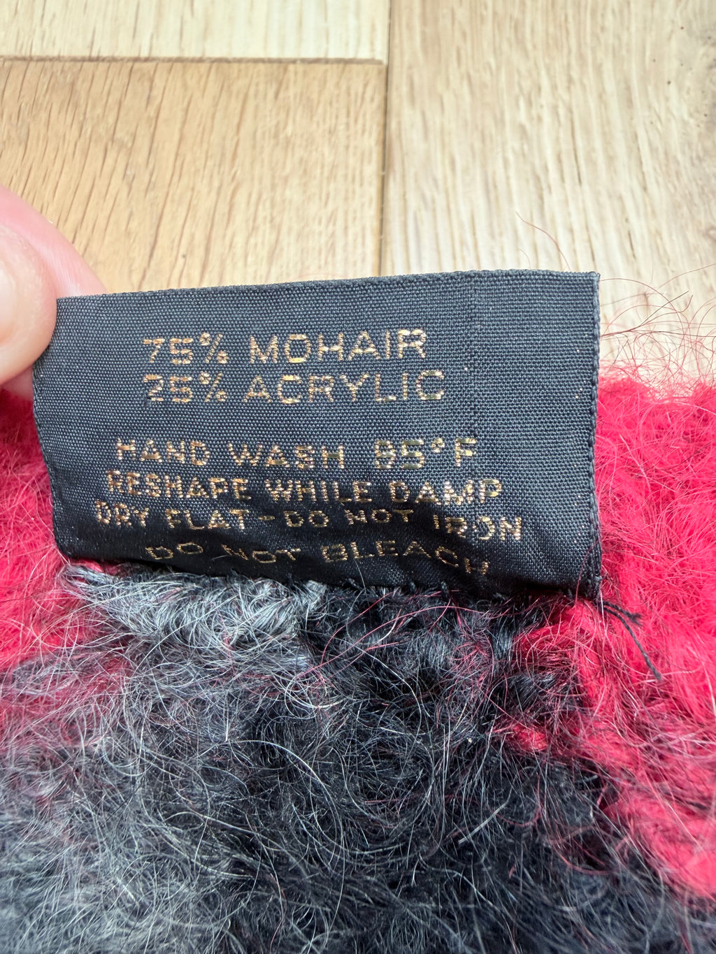 Vintage 1990s Hand-Knitted Mohair Singing in the Rain Jumper | Selina Knitwear