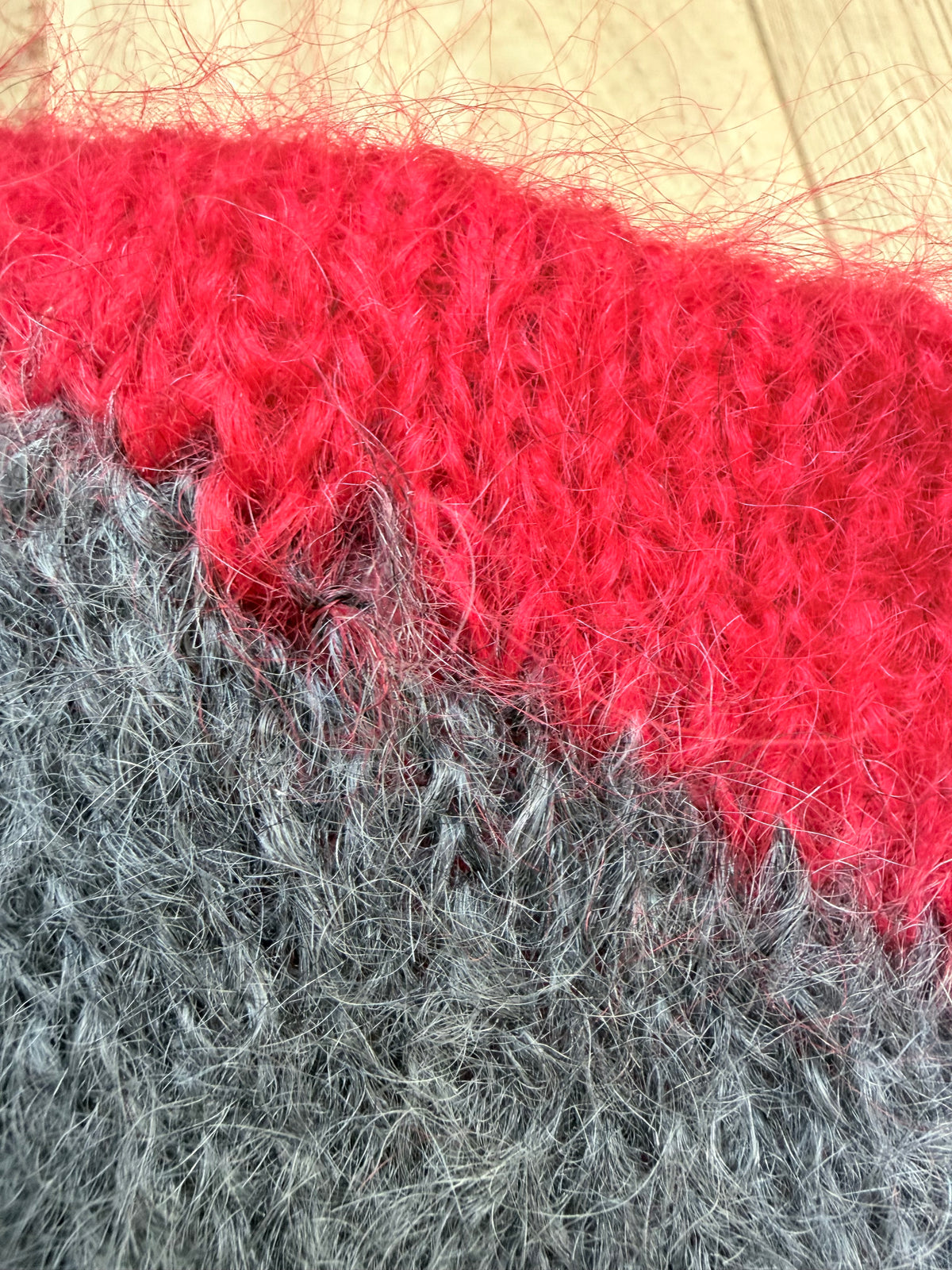 Vintage 1990s Hand-Knitted Mohair Singing in the Rain Jumper | Selina Knitwear
