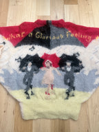 Vintage 1990s Hand-Knitted Mohair Singing in the Rain Jumper | Selina Knitwear