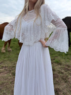 Very Rare 1970s Laura Ashley Boho Prairie Wedding Dress