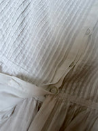 Milk Maid: Antique Peplum Cotton Crop Top