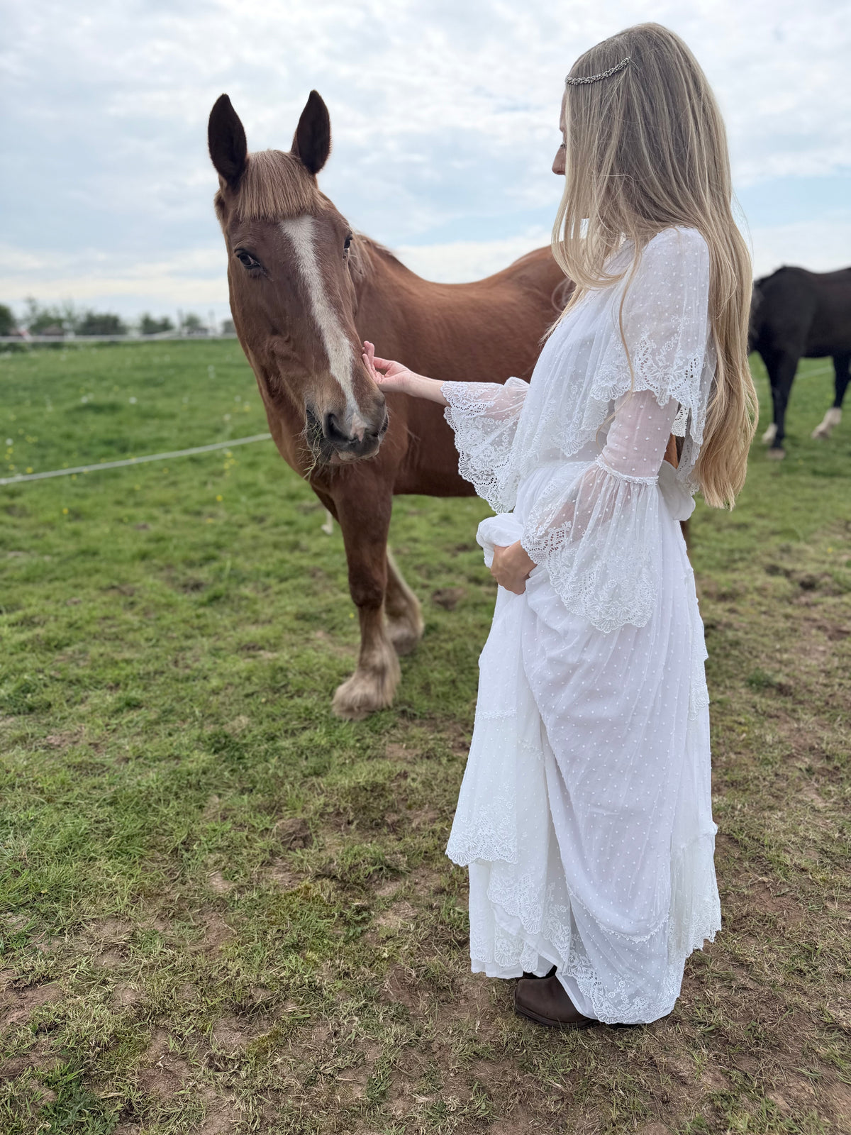 Very Rare 1970s Laura Ashley Boho Prairie Wedding Dress