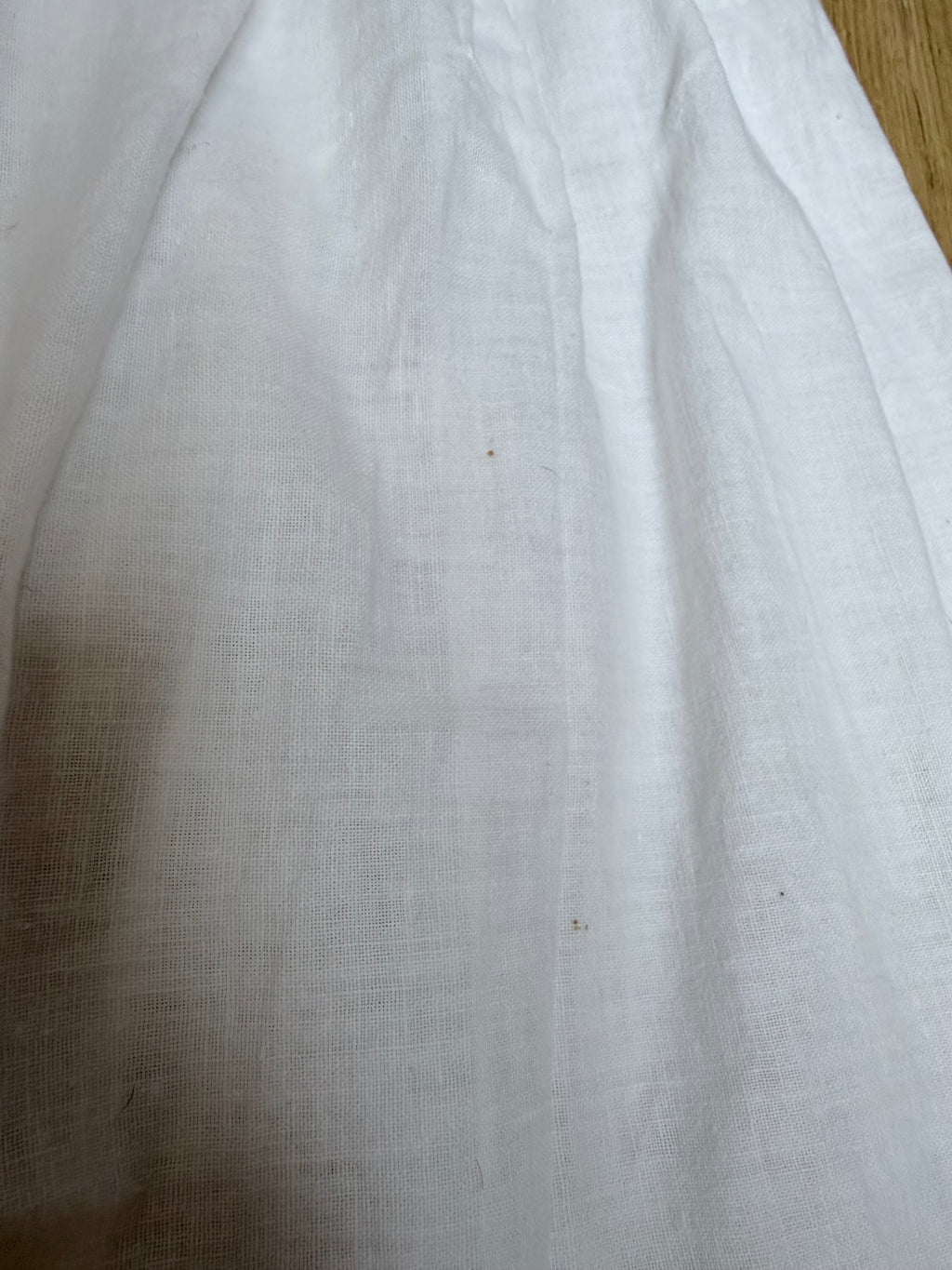 Pale Blossom: Vintage White Floral Skirt