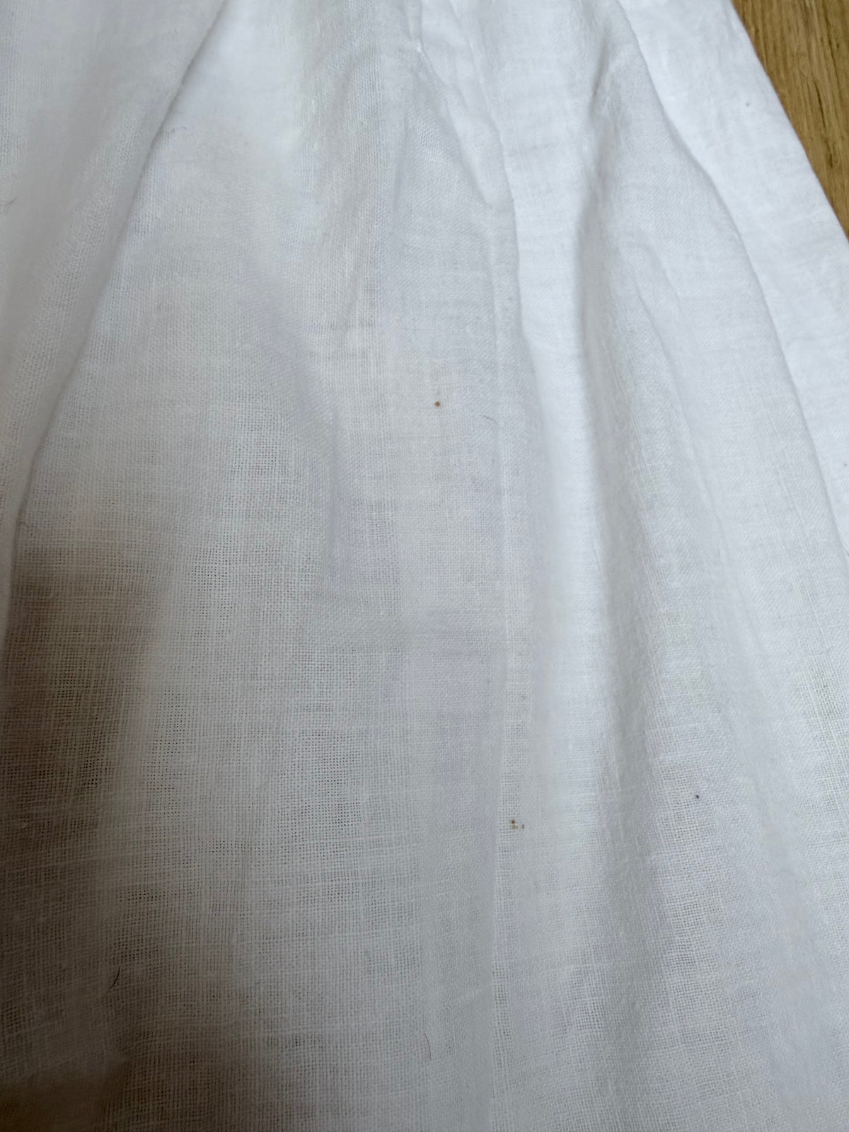 Pale Blossom: Vintage White Floral Skirt