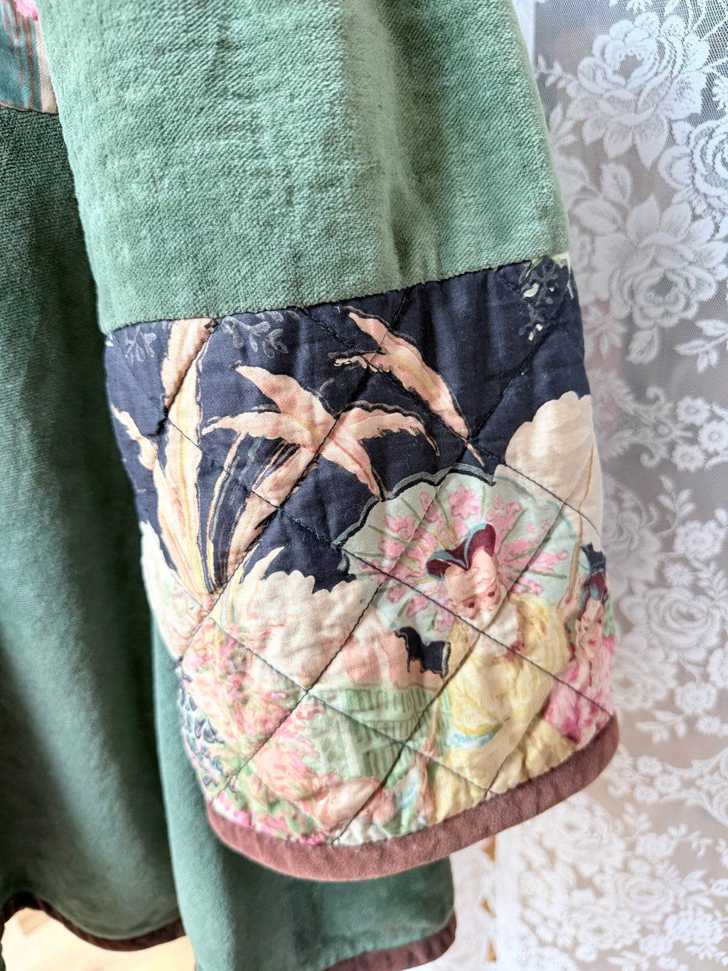 Meadow: Vintage 1970s Green Velvet Revival Jacket