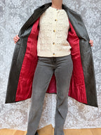 Vintage 1990s/Y2K Versace Jeans Couture Black Trench Coat