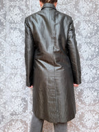 Vintage 1990s/Y2K Versace Jeans Couture Black Trench Coat