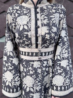 The Florence Bell Sleeve Dress in Black | Traditionally Made & Block Printed