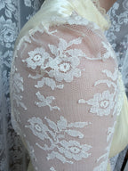 Vintage 1970s Candi Jones Bridal Peplum Dress