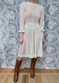 The Annabelle: Vintage 1970s Handmade Crochet Midi Dress