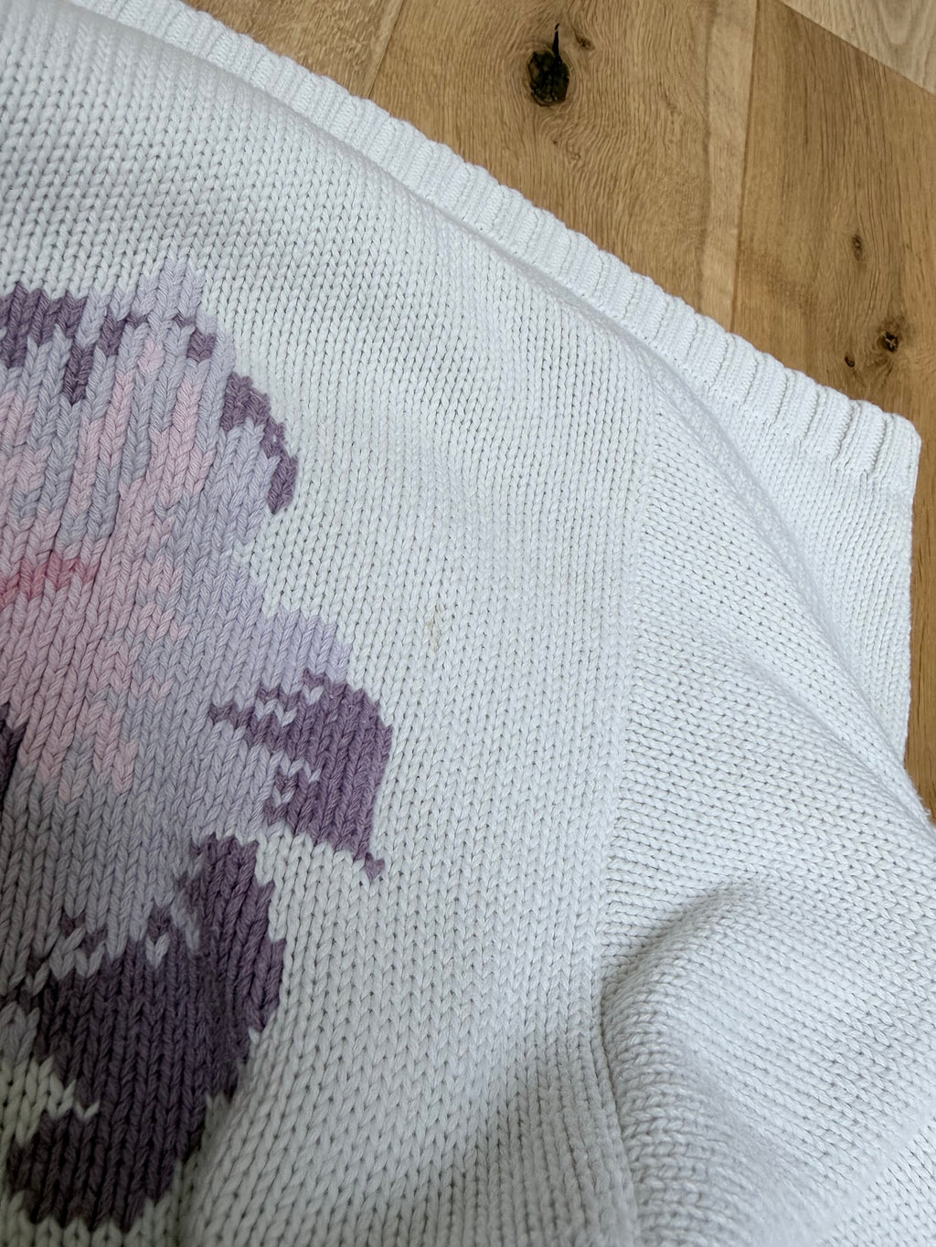 Vintage Laura Ashley Pastel Floral Cotton Jumper
