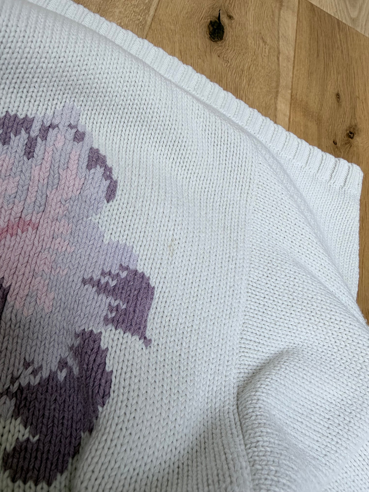 Vintage Laura Ashley Pastel Floral Cotton Jumper