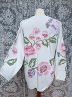 Vintage Laura Ashley Pastel Floral Cotton Jumper