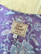 The Sofiya in Amethyst Bell Sleeve Block Print Blouse