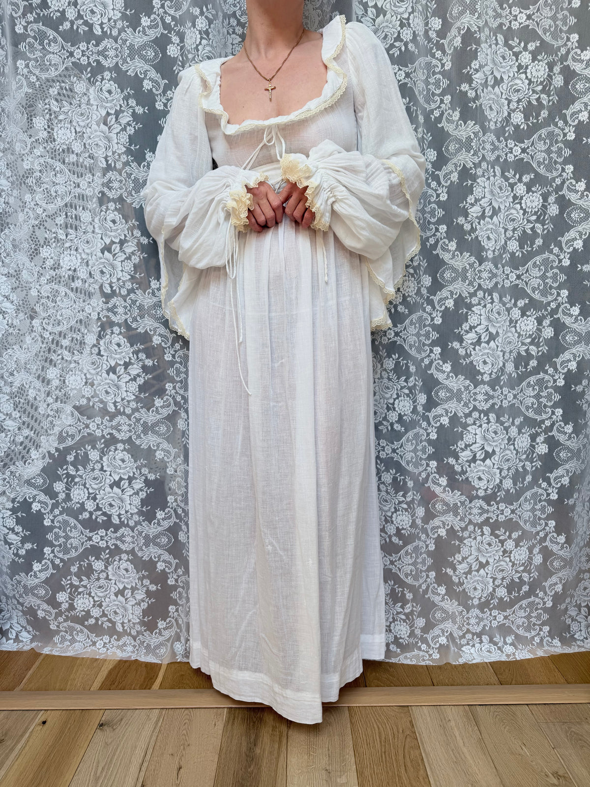 Vintage Rare 1970s BIBA White Cotton Dress