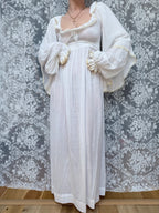 Vintage Rare 1970s BIBA White Cotton Dress