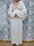 Vintage Rare 1970s BIBA White Cotton Dress