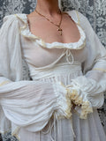 Vintage Rare 1970s BIBA White Cotton Dress