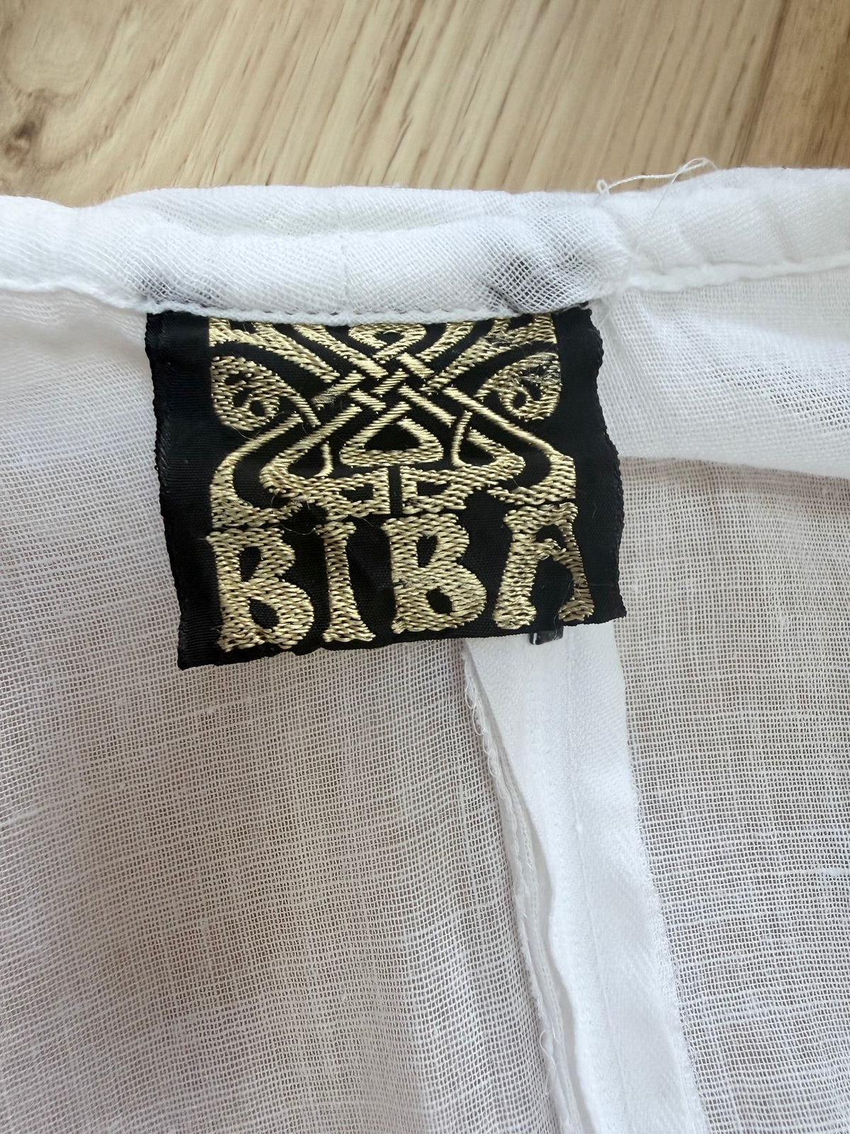 Vintage Rare 1970s BIBA White Cotton Dress