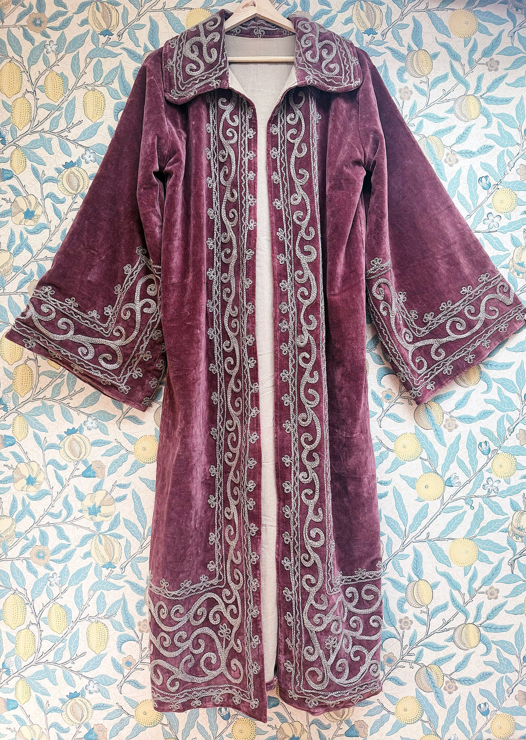 The Agatha Long Jacket in Rusty Red Velvet | Antique-Inspired & Traditionally Made
