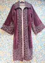 The Agatha Long Jacket in Rusty Red Velvet | Antique-Inspired & Traditionally Made